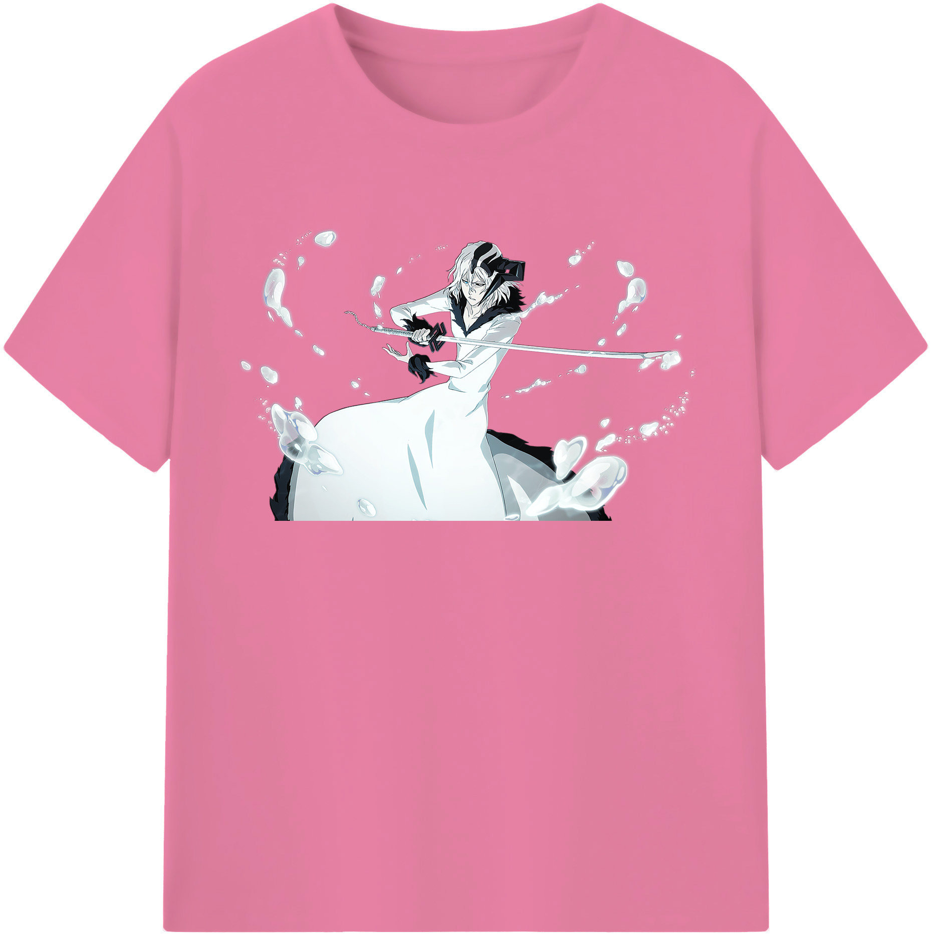 （画像用） ブリーチ 黒崎一護（くろさき いちご）BLEACH Kurosaki Ichigo 綿100％半袖Tシャツ（フロントプリント）